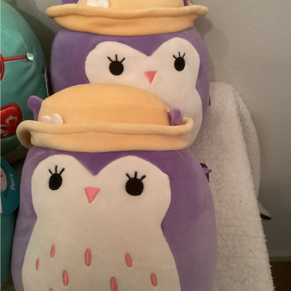 Squishmallows Purple and Yellow Owl Plush - Soft Stuffed Animal
